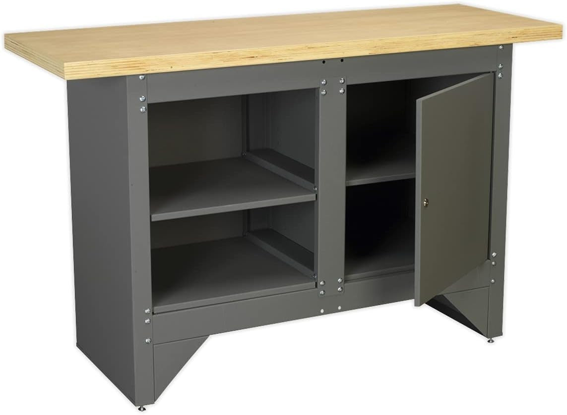 Heavy Duty Workbench 1372x508mm with Lockable Cupboard 250kg Capacity