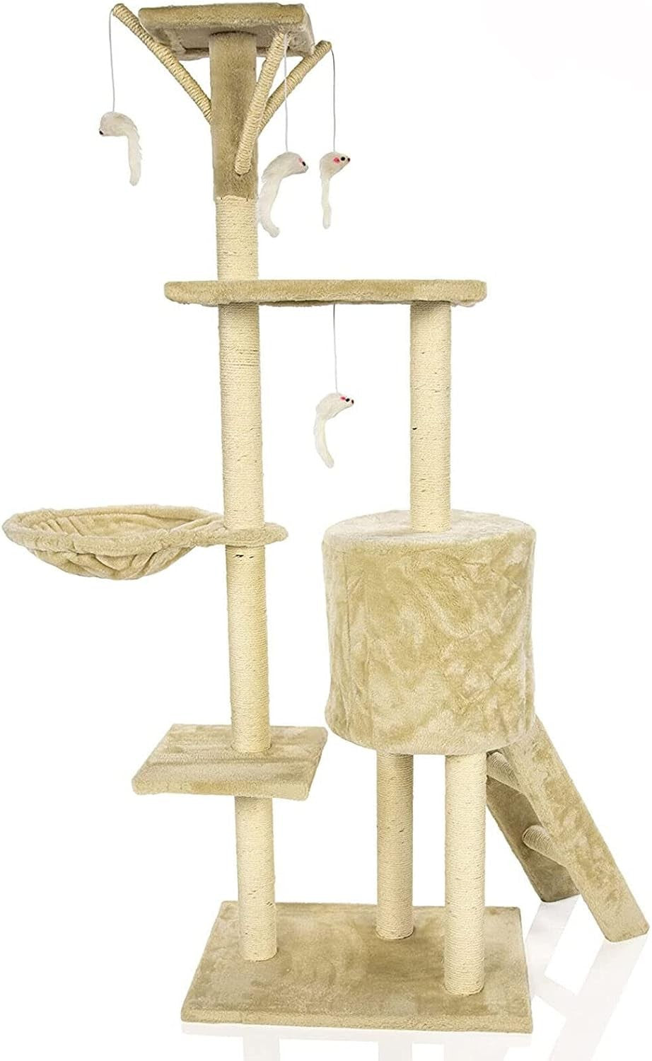 Cat Tree Multi Level Post Condo Tower with Hammock & Toys