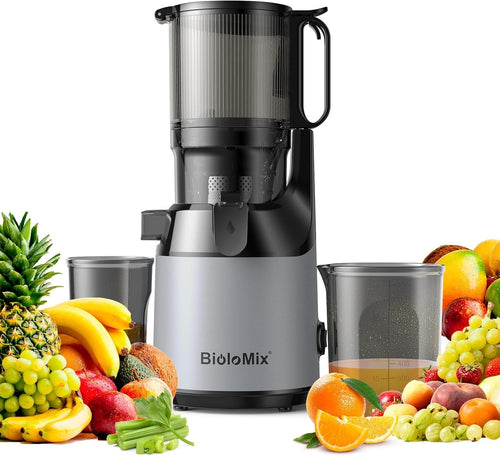 Cold Press Juicer 130mm Wide Feed Chute Whole Fruit High Yield 250W