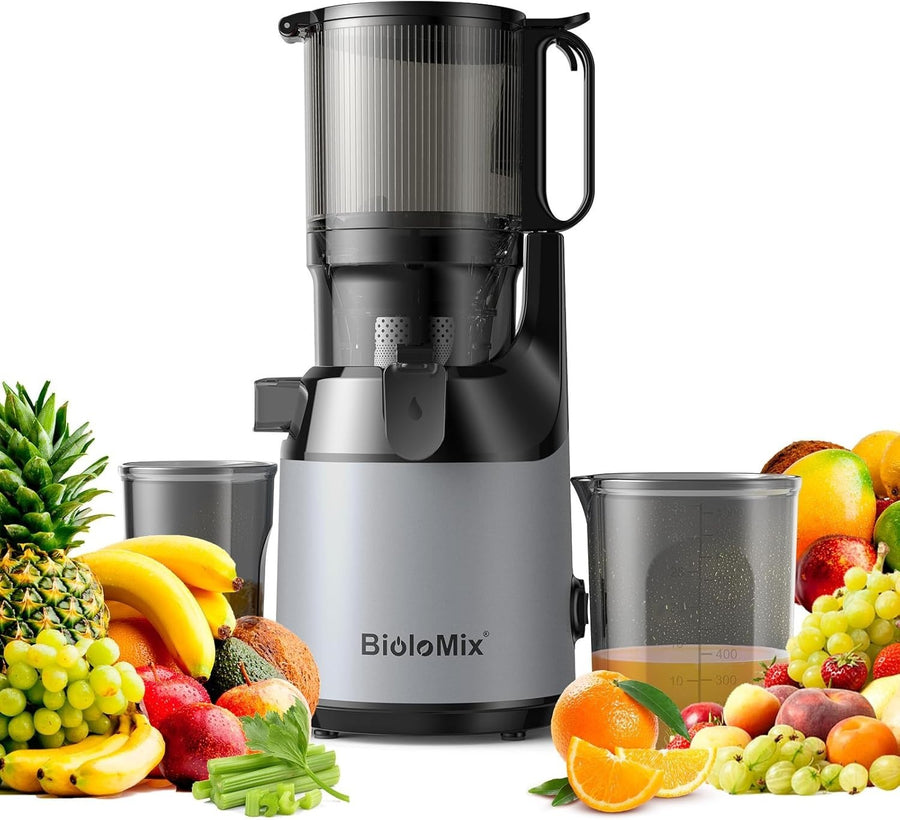 Cold Press Juicer 130mm Wide Feed Chute Whole Fruit High Yield 250W