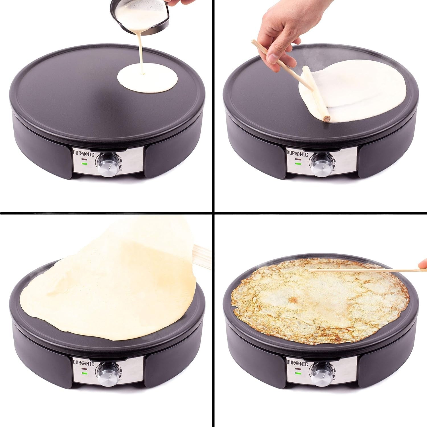 13" Electric Crepe & Pancake Maker 1300W Non-Stick with Tools
