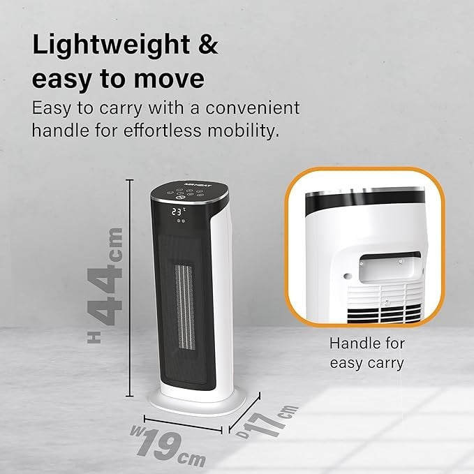 2000W Electric Tower Heater Oscillating Fan with Thermostat Remote & Timer