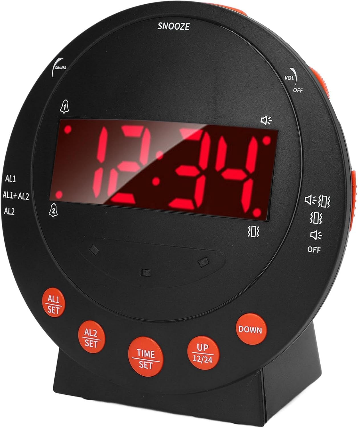 Extra Loud Alarm Clock Bed Shaker Dual Alarm LED Display Heavy Sleepers UK