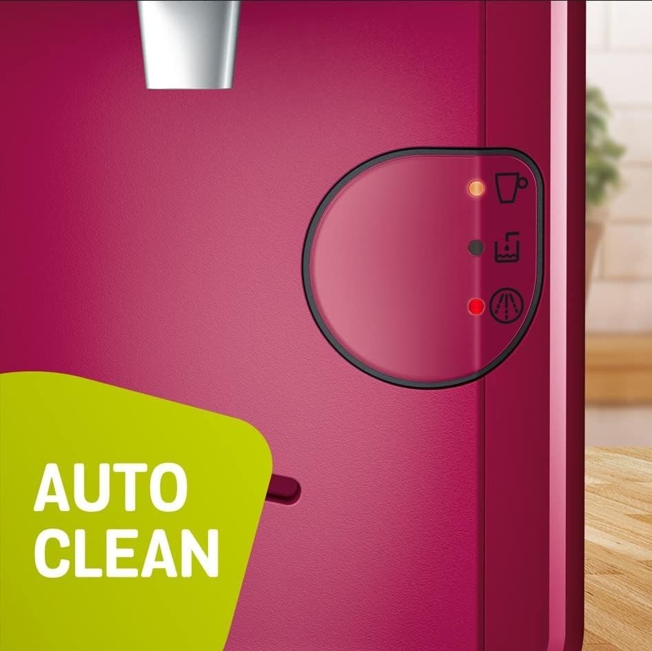 Pink Capsule Coffee Machine 0.7L Compact One-Touch Brewer Auto Clean 1300W