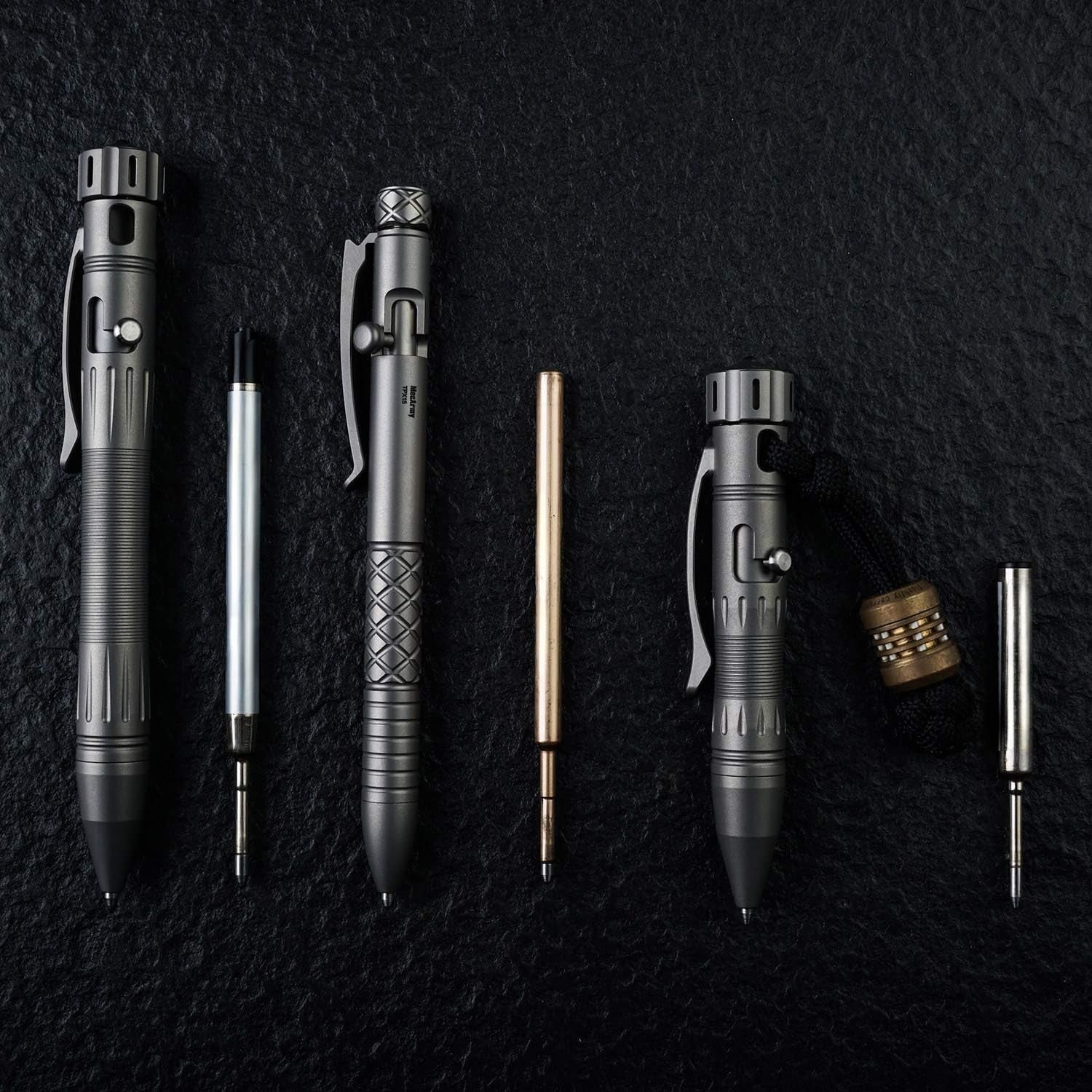 Luxury Titanium Ballpoint Pen Lightweight Retractable Metal Refillable