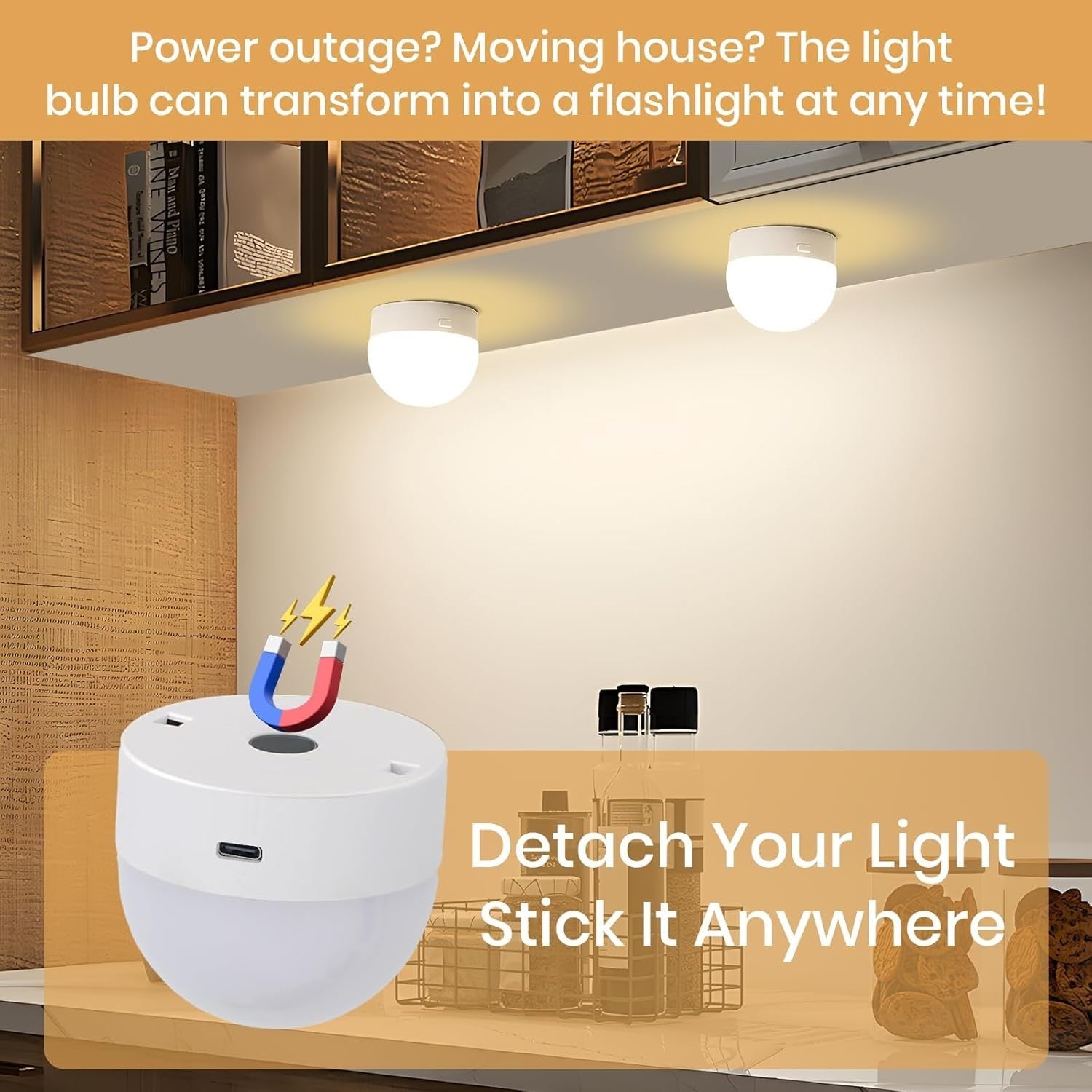 RGB Wall Lights Set of 2 Wireless Farmhouse Sconces w/ Remote + Rechargeable