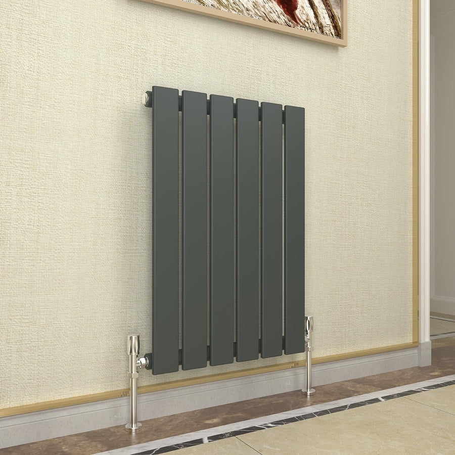 Anthracite Horizontal Radiator 600x408mm Single Column Modern Flat Panel