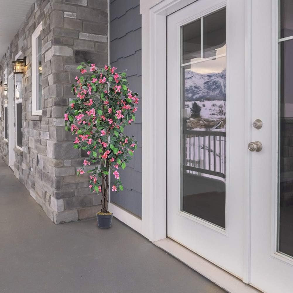 165cm Artificial Azalea Tree in Pot Pink Floral Lifelike Indoor Outdoor Decor