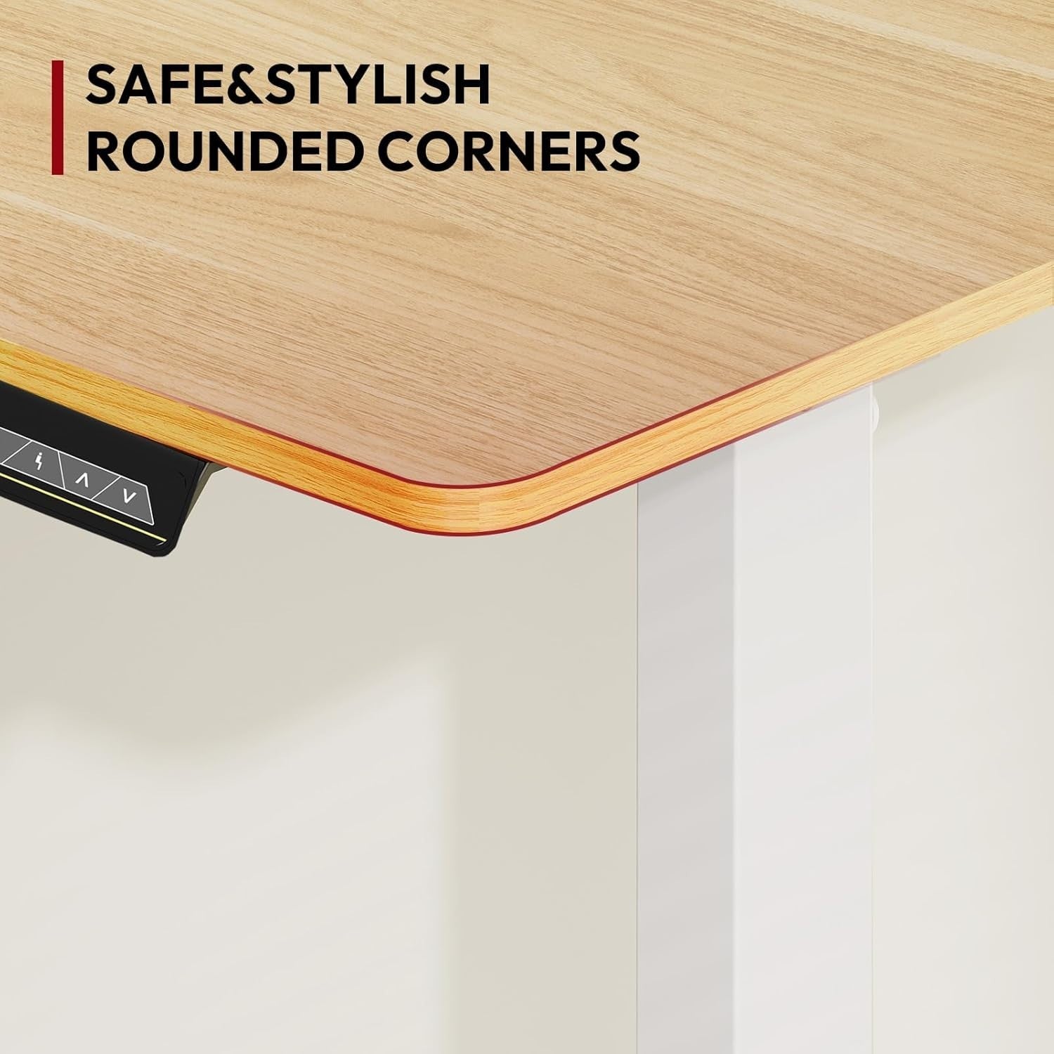 White Electric Standing Desk 140x60cm with Hooks, Tray & Memory Control