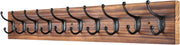 Vintage Wall Mounted Coat Rack 10 Hooks | Wooden Hanging Rack for Coats Hats