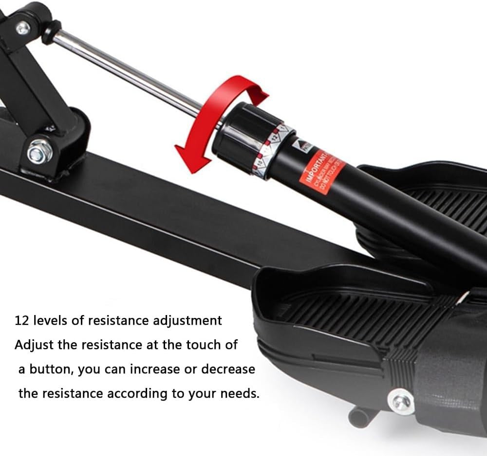 Foldable Magnetic Rowing Machine Quiet Adjustable Resistance LED Monitor 300LB