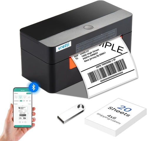 4x6 Bluetooth Thermal Label Printer | USB | Shipping Labels