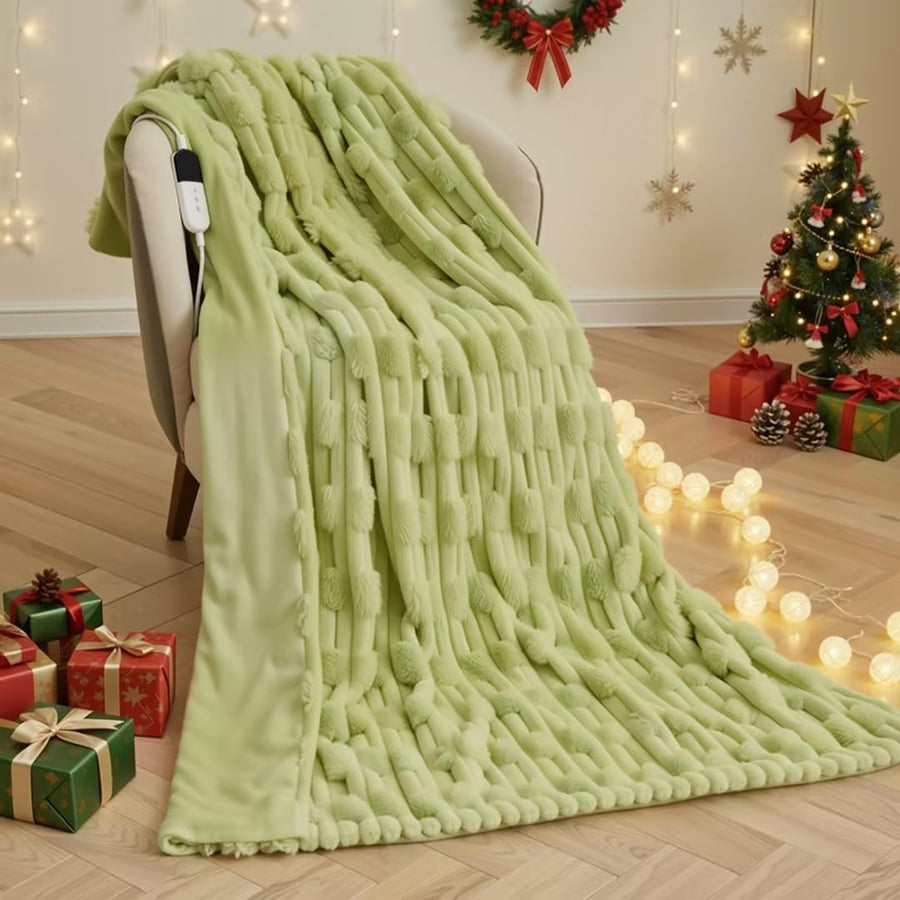 Electric Heated Throw Blanket 130x180cm Soft Fleece 6 Heat Auto Shut Off