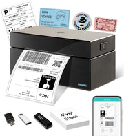 4x6 Bluetooth Thermal Shipping Label Black