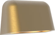 Dimmable Outdoor Wall Light Twin 6W LED Aluminium Antique Brass IP44