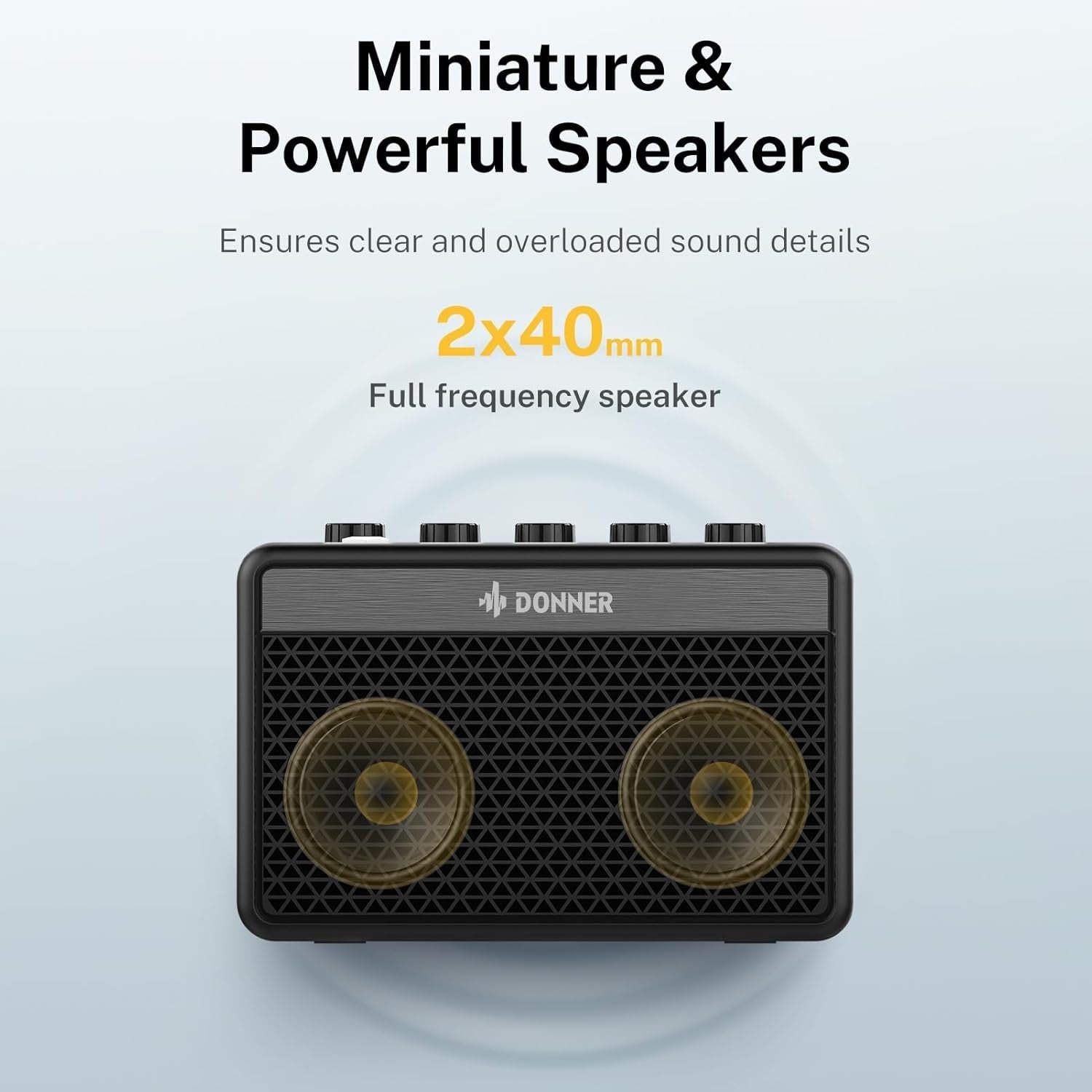 5W Mini Electric Guitar Amp Portable Retro British Tone Battery