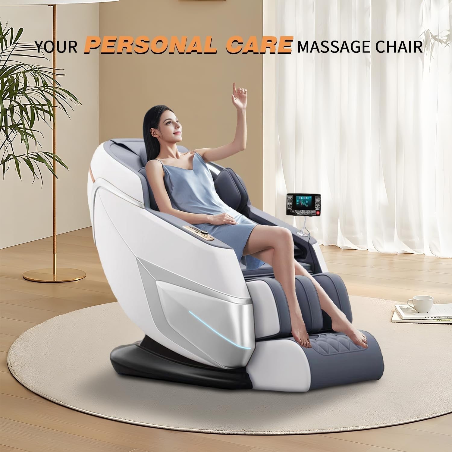 Full Body Massage Chair Recliner Zero Gravity Heat AI Voice SL Track