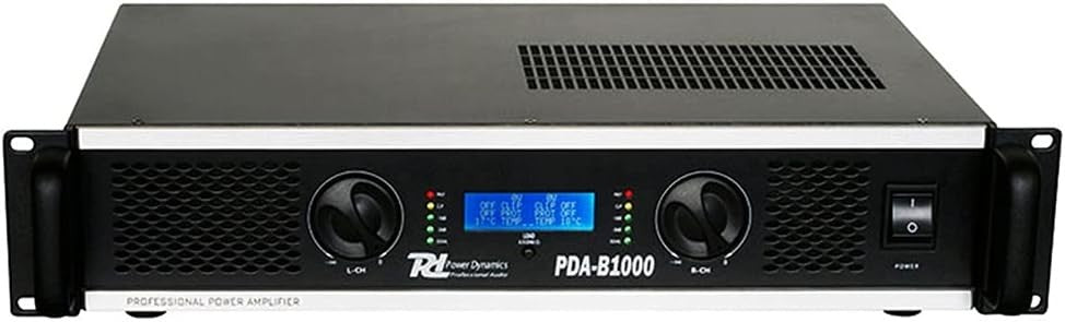 PDA-B1000 1000W Stereo Power Amplifier Bridged XLR TRS LCD Rack Mount
