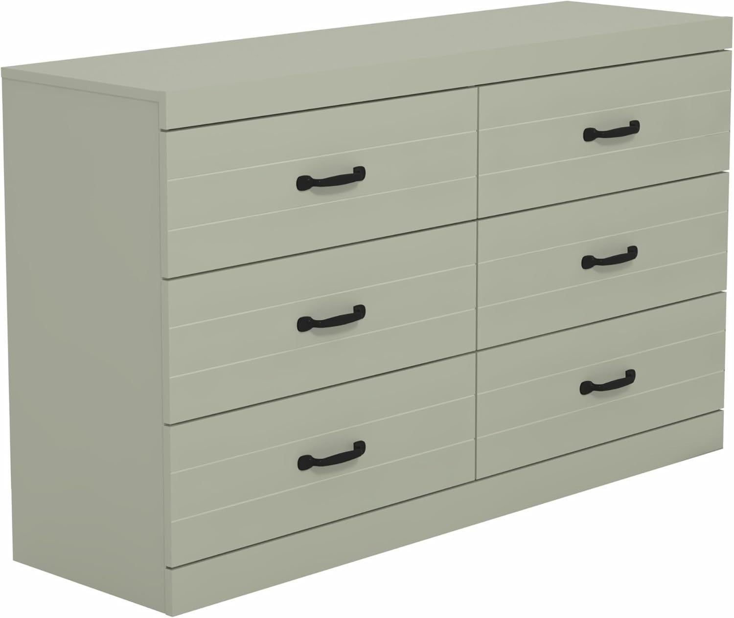 Sage Green 6 Drawer Chest, Wide Storage Unit for Bedroom or Hallway
