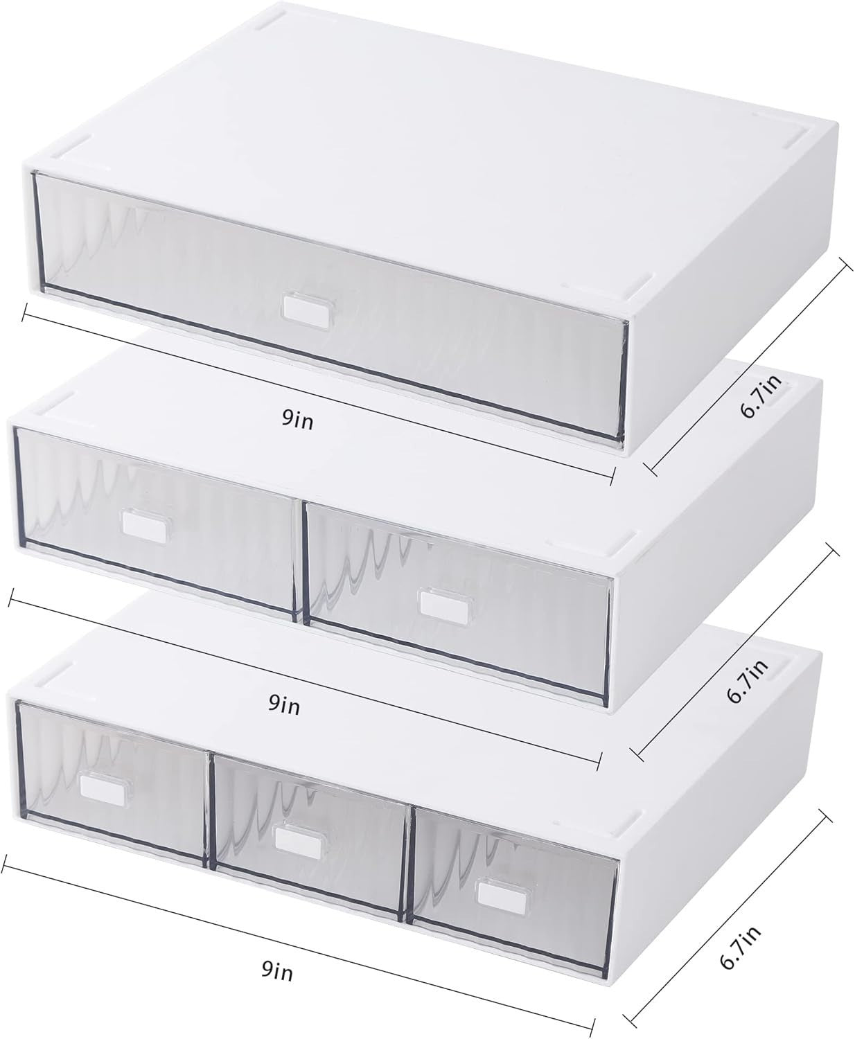 6 Drawer Desk Organizer Stackable Storage Box Makeup Office Supplies