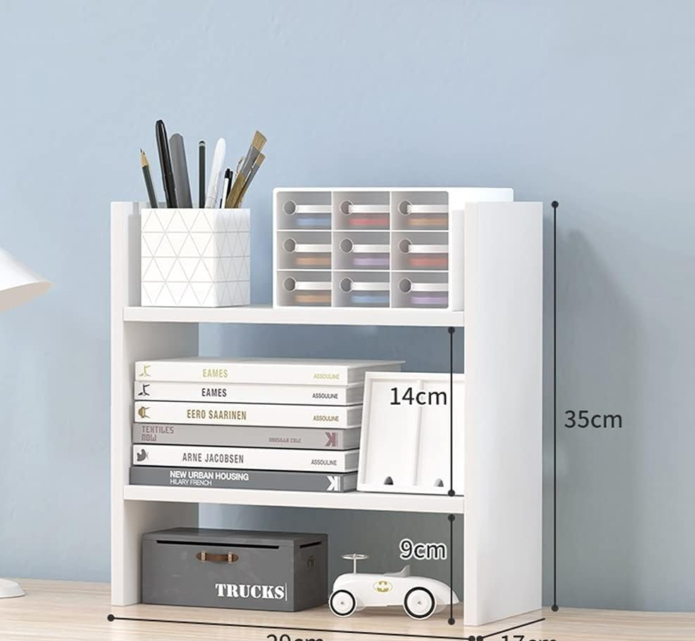 3-Tier Wood Desk Organizer Shelf Storage for A4 Paper