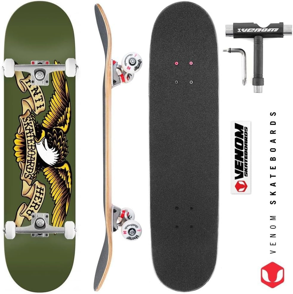 Classic Eagle 8.38 Complete Skateboard Street Deck White