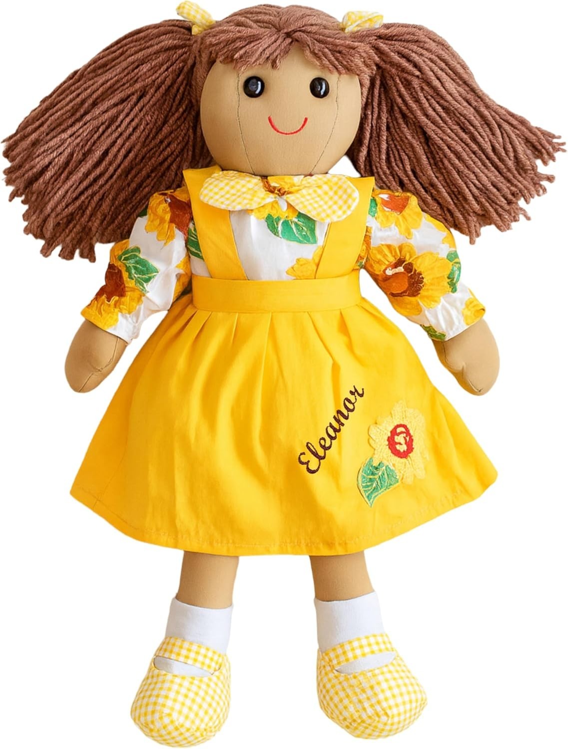 40cm Personalised Sunflower Rag Doll Soft Keepsake Baby Gift Girls