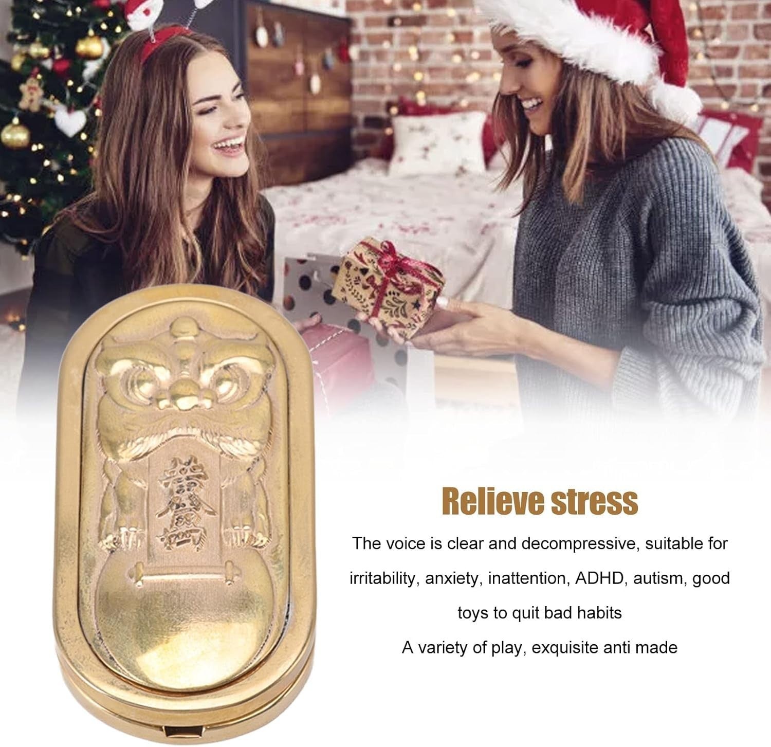 Solid Copper Magnetic Fidget Slider Stress Relief ADHD Office Desk Toy