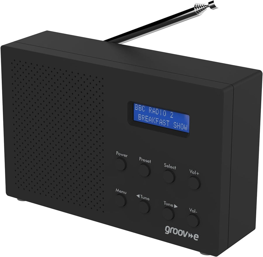 Portable DAB FM Radio Bluetooth Alarm Clock LCD 20 Presets