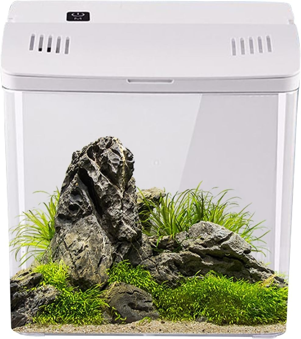 Desktop Betta Fish Tank Aquarium w/ Silent Filter Self Cleaning System