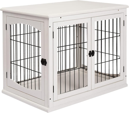 Stylish Indoor Dog Crate Table with 3 Doors, Secure & Spacious 81x58.5x66cm