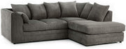 Charcoal Grey Corner Sofa 5 Seater – Jumbo Cord, Right Hand, Deep Cushions