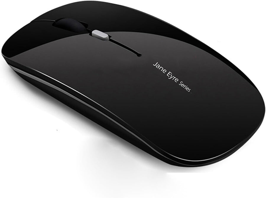 Wireless Mouse Rechargeable Silent Slim 2.4G 1600 DPI Black
