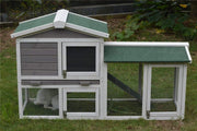 Large Wooden Rabbit Hutch with Run Extra Deep Outdoor Cage Cover