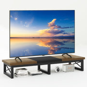 TV Riser Stand for 32-60" with Storage Shelf Steel Legs Modern Desk