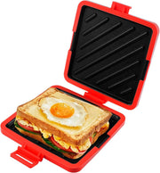 Microwave Toastie Sandwich Maker Silicone Non-Stick Heatwave Technology Red