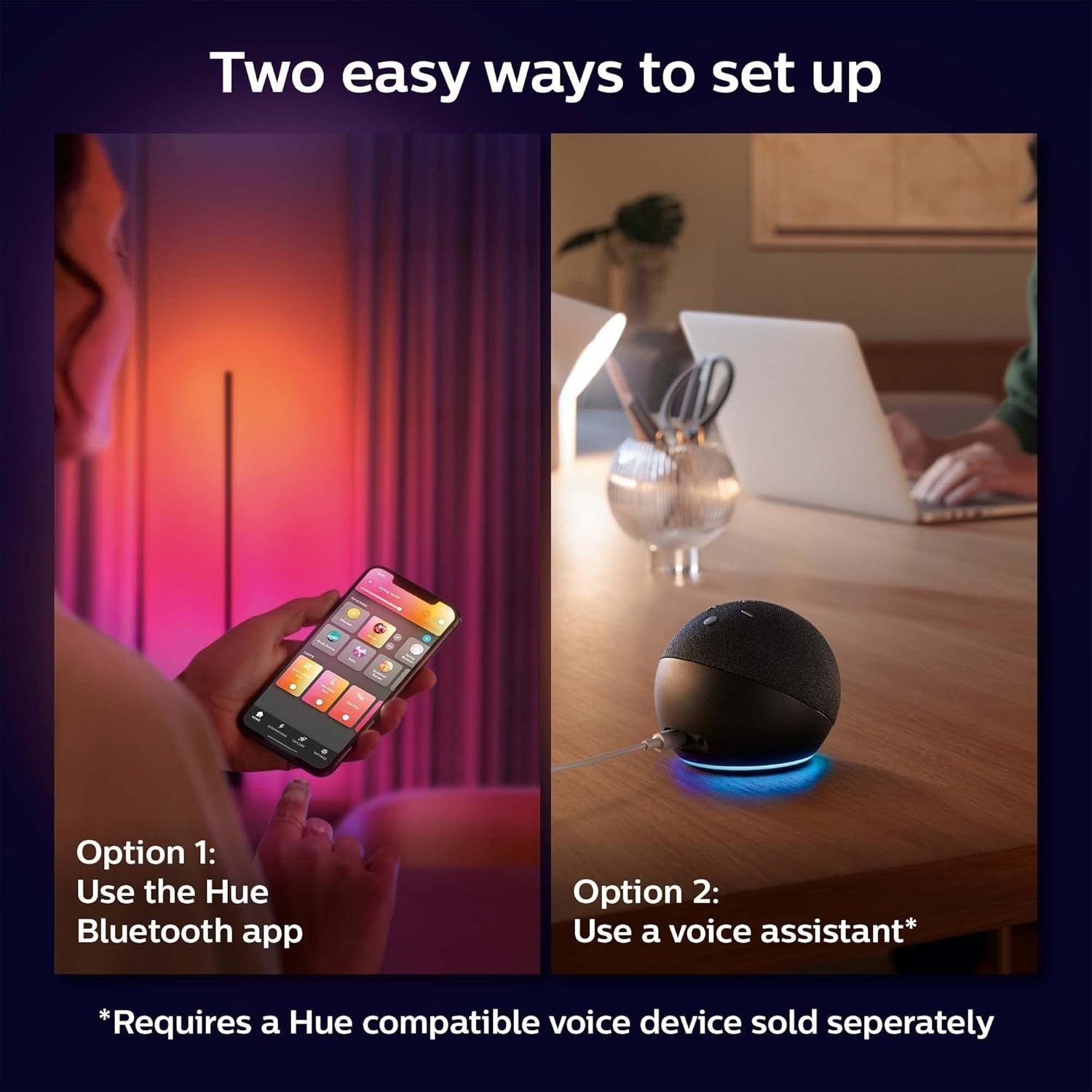 Smart Gradient LED Floor Lamp with Voice & App Control, 11x11x146cm