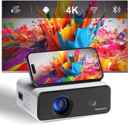 Android 11 Mini Projector WiFi 6 Bluetooth Auto Keystone Electric Focus 4K