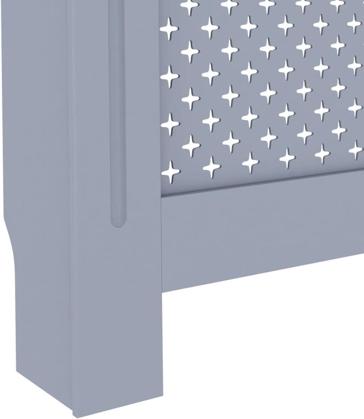 Anthracite Radiator Cover 172x19x81cm MDF Heating Cabinet | Modern Slatted