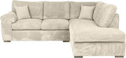 Cream Jumbo Cord L-Shape 4-Seater Corner Sofa – Space Saving & Luxurious Comfort