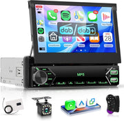 7" Flip-Out Car Stereo Wireless CarPlay Android Auto DAB+ FM Bluetooth