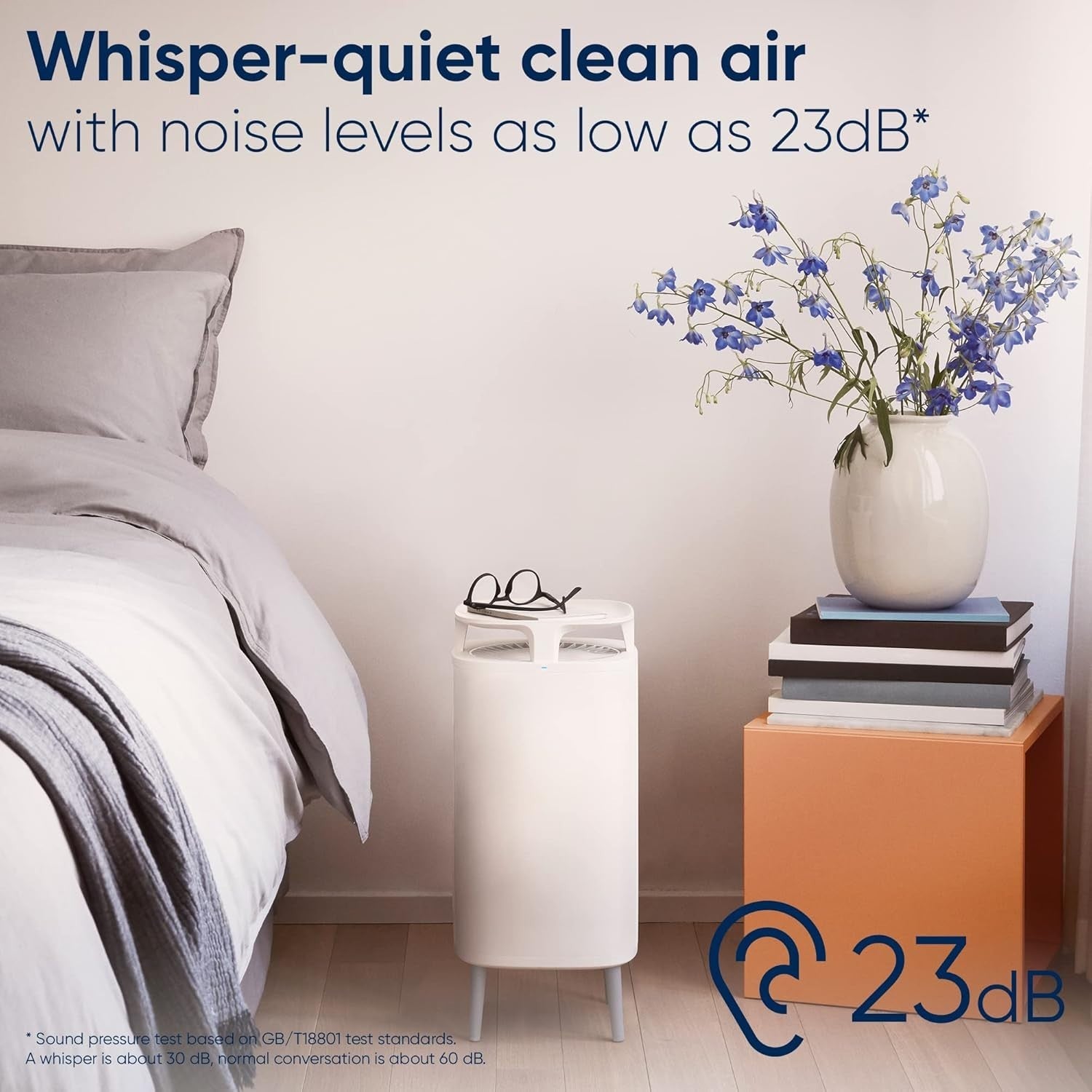 HEPA Air Purifier Side Table Quiet Smart Dust Allergy Pet Smoke 48m²