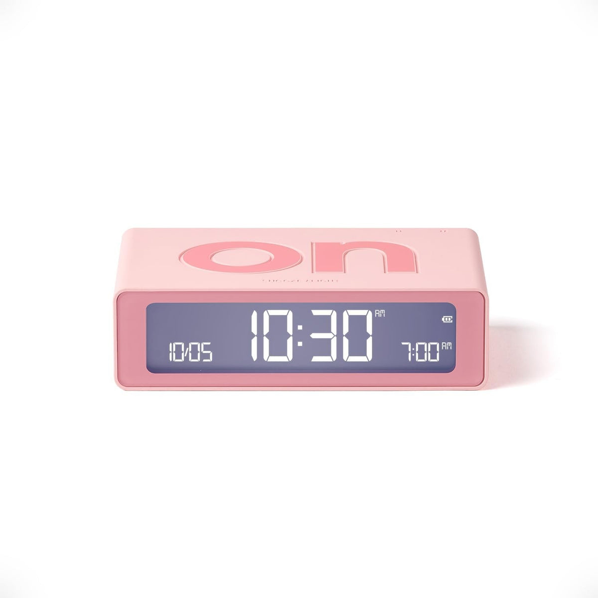Mini Digital Alarm Clock LED Flip On Off Touch Snooze Rechargeable