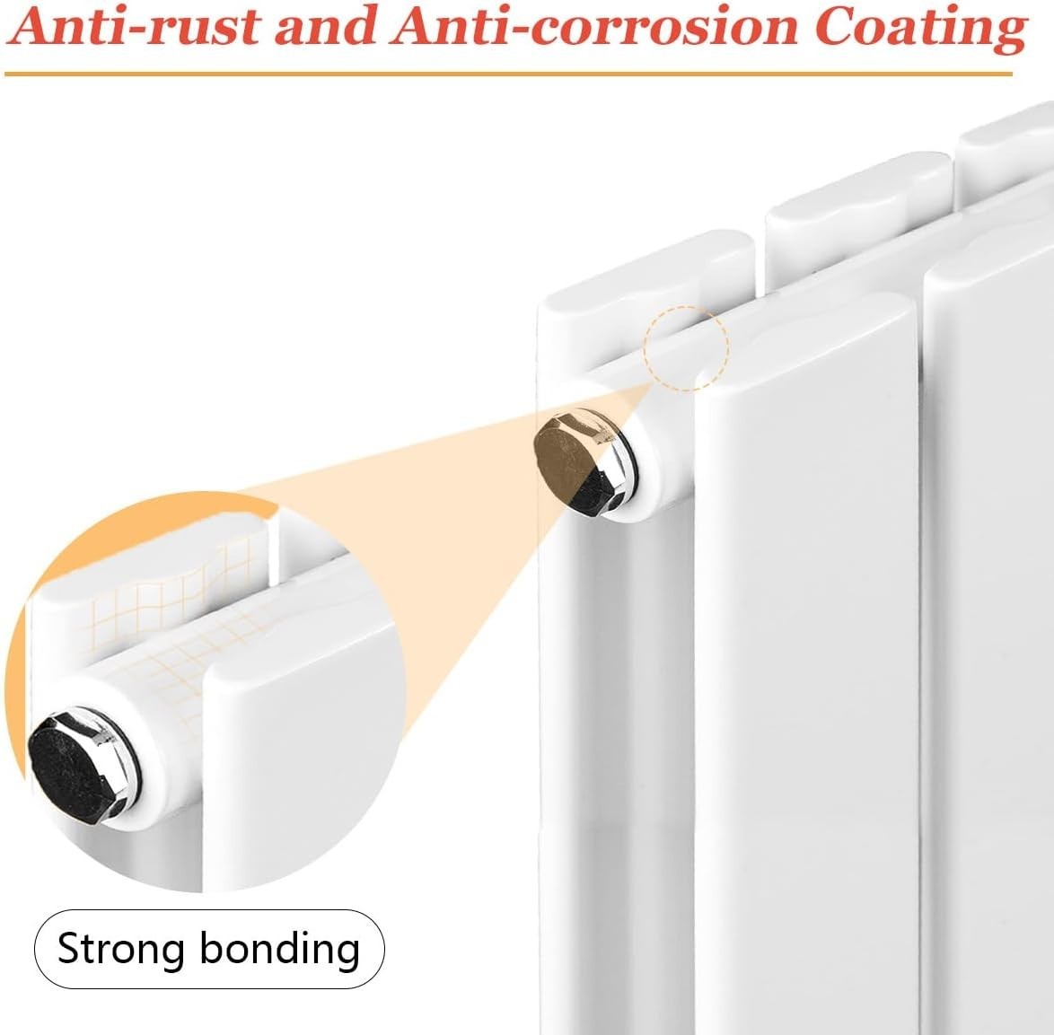 Vertical Radiator White 1800x544mm Double Modern Central Heating