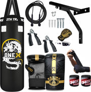 Heavy Duty Boxing Punching Bag Filled Set 3ft 4ft 5ft MMA Kickboxing