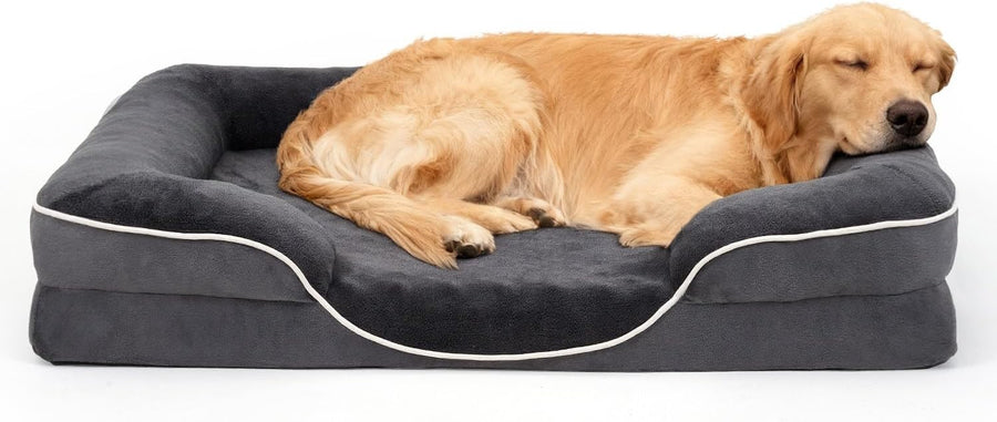 Large Orthopedic Dog Bed 89x63cm Memory Foam Washable