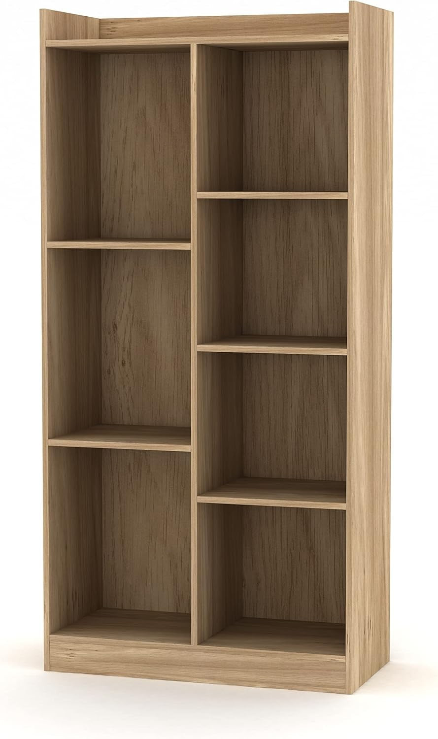 7 Cube Wooden Bookcase Home Room Storage Unit Bookshelf Display Tall Oak