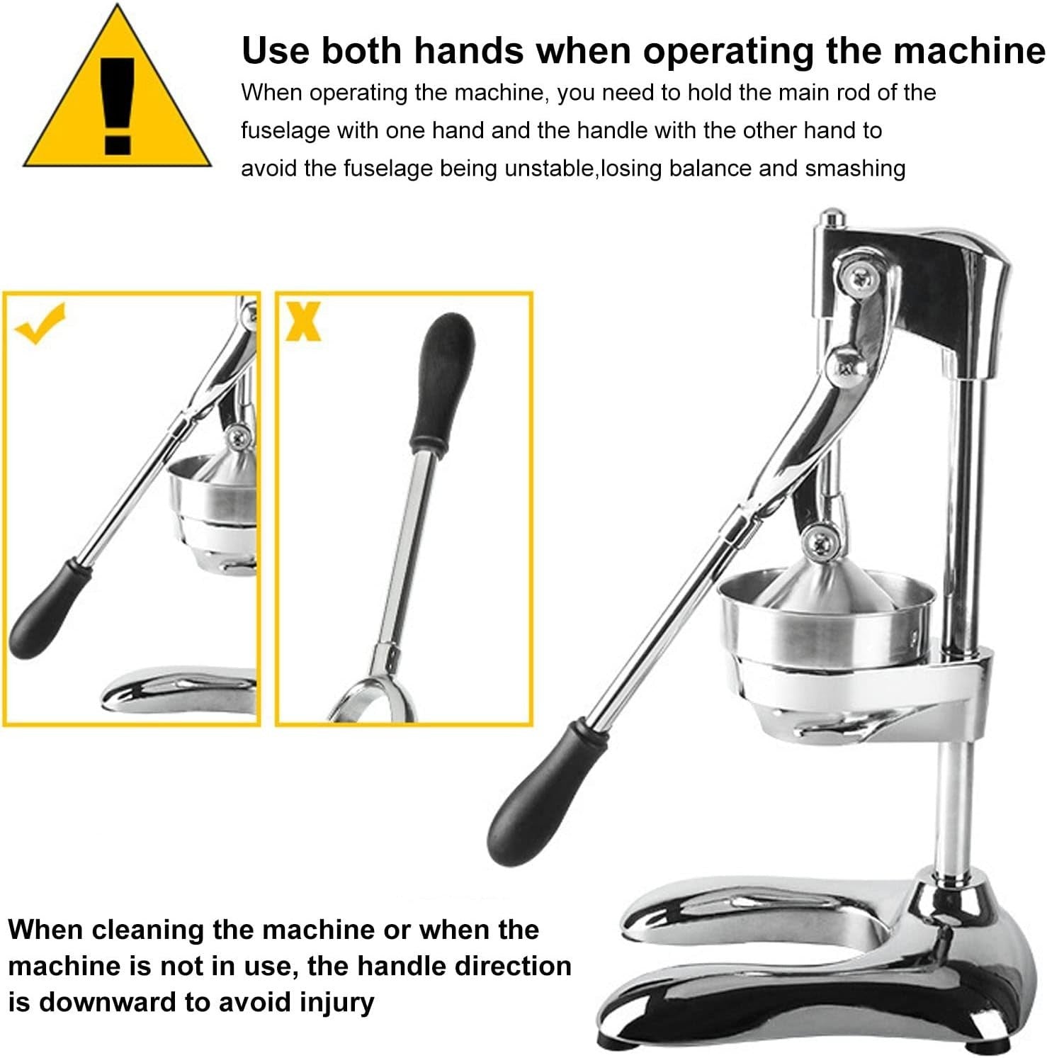 Manual Pomegranate Citrus Press Stainless Steel Hand Juicer Heavy Duty