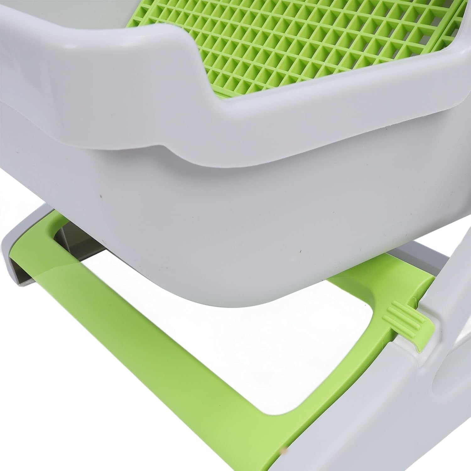 Semi Automatic Cat Litter Box Self Cleaning Large Tipping Tray Green