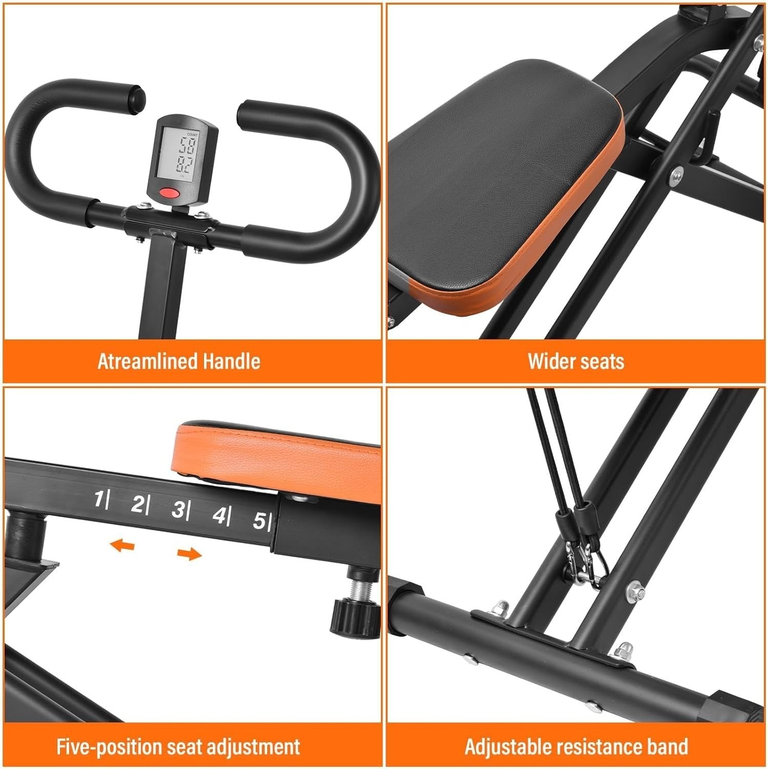 Squat Assist Trainer LCD Monitor Foldable Home Gym Glute Leg Machine